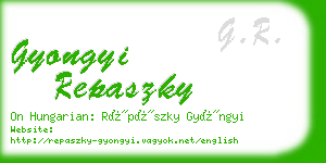 gyongyi repaszky business card